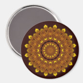 Zonnebloem Kaleidoscope Mandala Magneet (Voorkant / Achterkant)