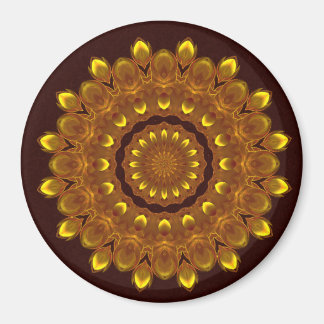 Zonnebloem Kaleidoscope Mandala Magneet