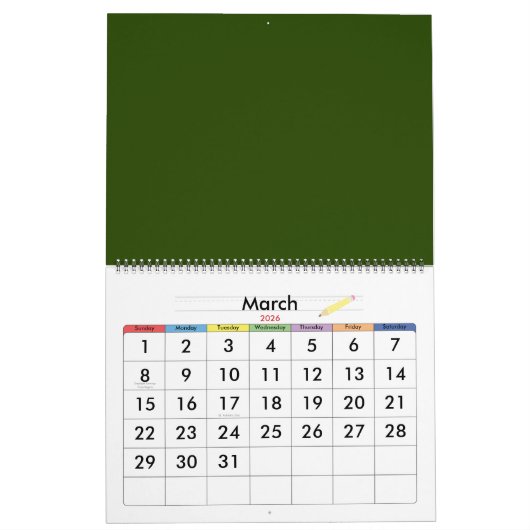 Zonnebloem Kalender (Mar 2026)
