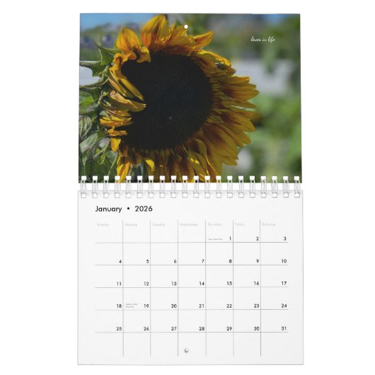 Zonnebloem Kalender (Jan 2026)