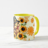 zonnebloem kalkoen mok  (Voorkant rechts)