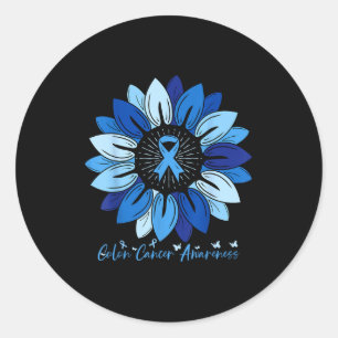 Zonnebloem Kankerbewustzijnsmaand Ronde Sticker