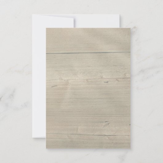 Zonnebloem kant en hout rustieke bruiloft RSVP Kaa (Achterkant)