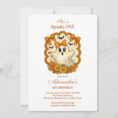 Zonnebloem Kant Geest Halloween 1e verjaardag Kaart (Voorkant)