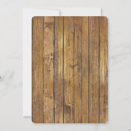 Zonnebloem Kant Hout Repetitie diner uitnodiging (Achterkant)