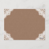 Zonnebloem Kant Mason Jar Rustieke Bruiloft Tafel  Briefkaart (Achterkant)