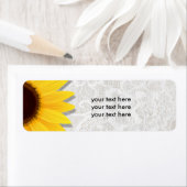 Zonnebloem kanten rustieke landelijke Adresetikett Etiket (Insitu)