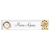 Zonnebloem Kat Kitten Bureau Naamplaat Naambordje (Voorkant)