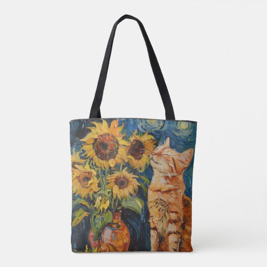 Zonnebloem kattenkruid dromen tote bag (Achterkant)