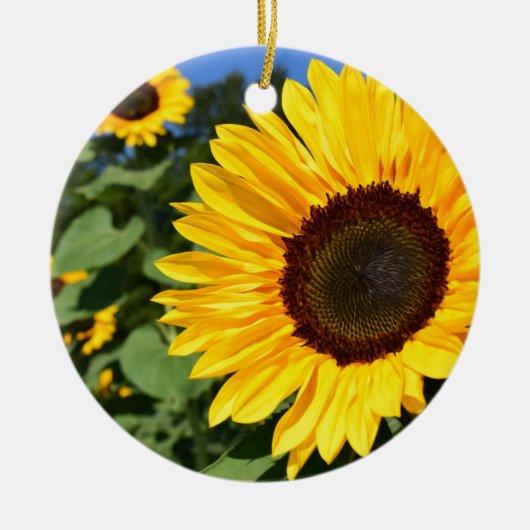 Zonnebloem Keramisch Ornament (Voorkant)