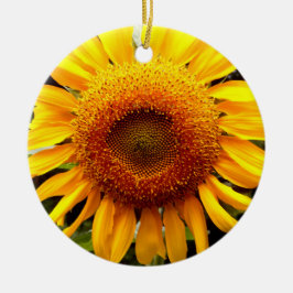 Zonnebloem Keramisch Ornament
