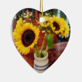 Zonnebloem Keramisch Ornament (Rechts)