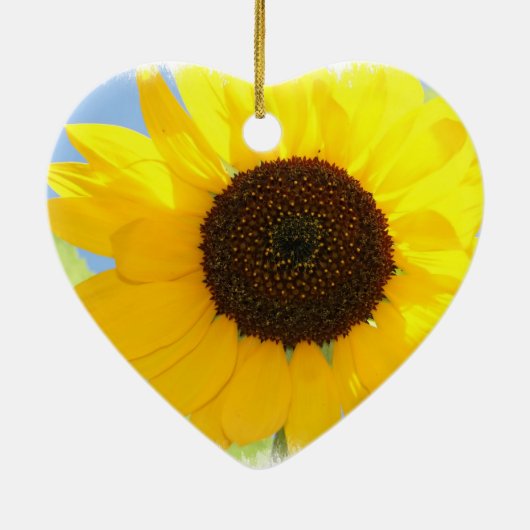 Zonnebloem Keramisch Ornament (Achterkant)