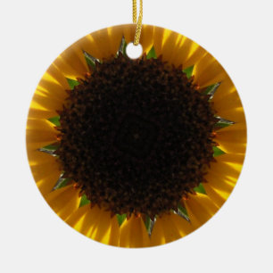 Zonnebloem Keramisch Ornament