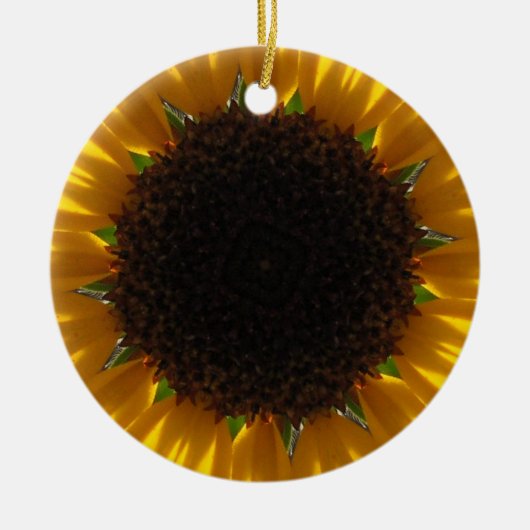 Zonnebloem Keramisch Ornament (Voorkant)