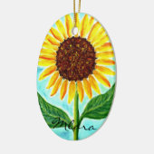 Zonnebloem Keramisch Ornament (Links)