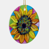 Zonnebloem Keramisch Ornament (Rechts)