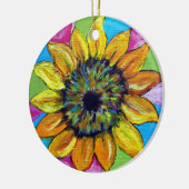 Zonnebloem Keramisch Ornament (Links)