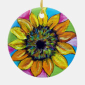 Zonnebloem Keramisch Ornament (Achterkant)