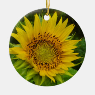 Zonnebloem Keramisch Ornament