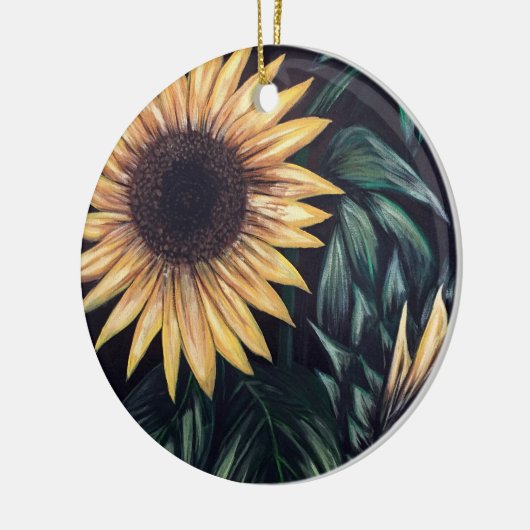 Zonnebloem Keramisch Ornament (Links)