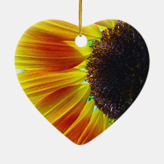 Zonnebloem Keramisch Ornament (Achterkant)