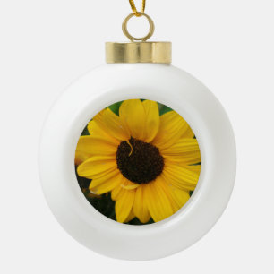 Zonnebloem Keramische Bal Ornament