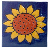 Zonnebloem Keramische foto Tile Tegeltje (Voorkant)