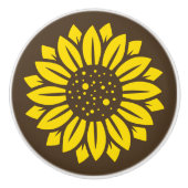 Zonnebloem Keramische Knop (Voorkant)