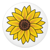 Zonnebloem Keramische knop (Voorkant)