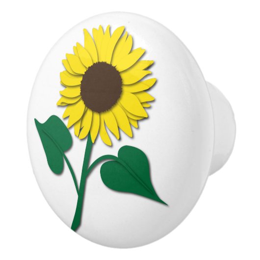 Zonnebloem Keramische Knop (Rechts)