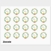 Zonnebloem Kerst Ronde Sticker (Vel)
