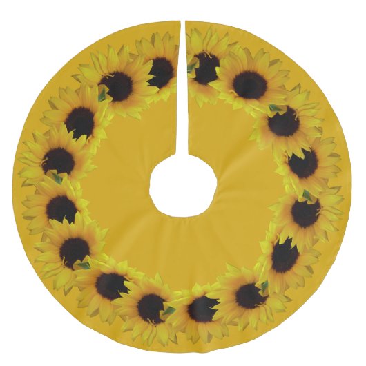 Zonnebloem kerstboom Gele bloemen Bot Kerstboom Rok (Voorkant)