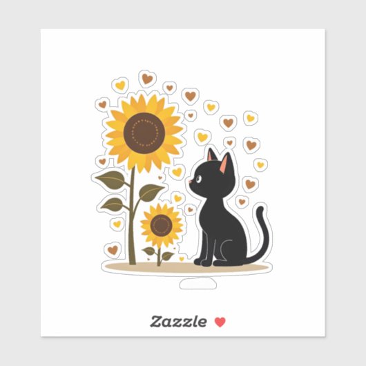 Zonnebloem - kerstboom - zonnebloemklep sticker (Vel)