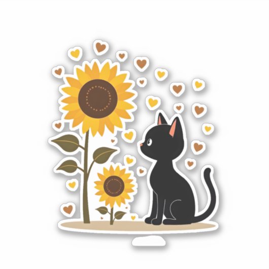 Zonnebloem - kerstboom - zonnebloemklep sticker (Voorkant)