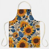 Zonnebloem Keuken Schort – Radiant Culinaire Stijl (Voorkant)