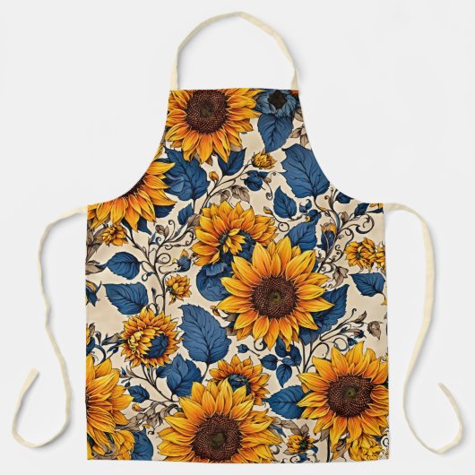 Zonnebloem Keuken Schort – Radiant Culinaire Stijl (Voorkant)