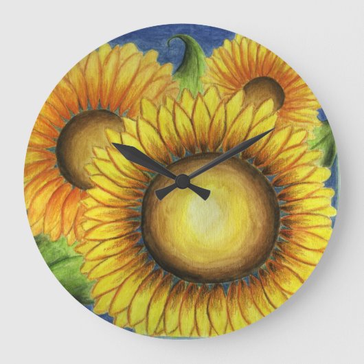 Zonnebloem Keuken Wandklok Cadeau (Voorkant)