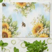 Zonnebloem Keukendoek Theedoek (Gevouwen)