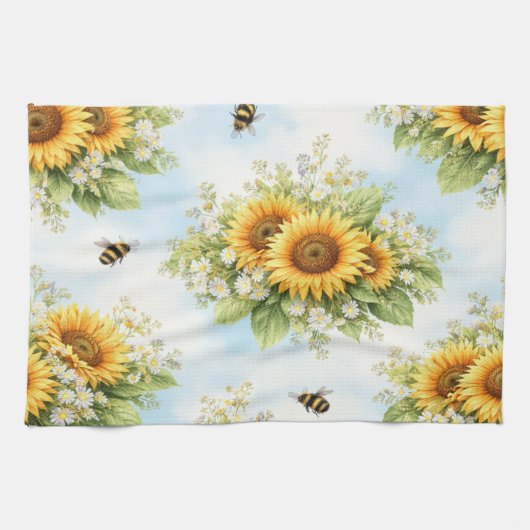 Zonnebloem Keukendoek Theedoek (Horizontaal)