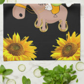 Zonnebloem - keukenhanddoek (Gevouwen)