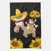 Zonnebloem - keukenhanddoek (Verticaal)