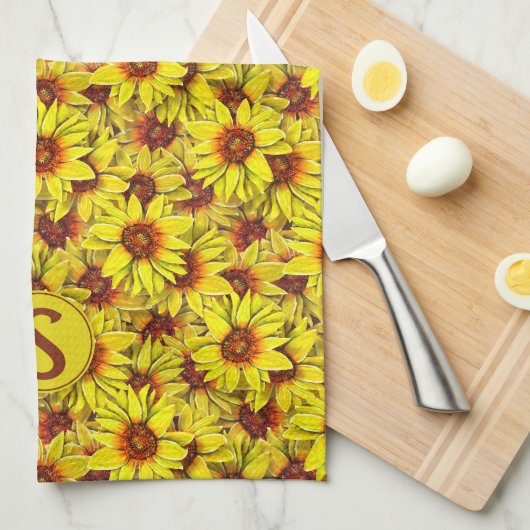 Zonnebloem Keukenhanddoek (Quarter Fold)