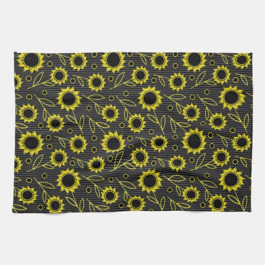 Zonnebloem keukenhanddoek (Horizontaal)