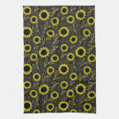 Zonnebloem keukenhanddoek (Verticaal)
