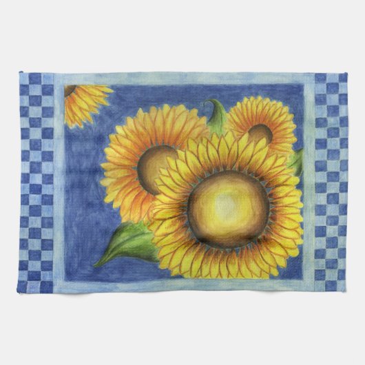 Zonnebloem Keukenhanddoek (Horizontaal)