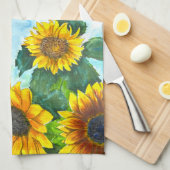 Zonnebloem Keukenhanddoek | Zonne Keuken Decor (Quarter Fold)