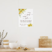 Zonnebloem Kies een zitplaats aan weerszijden van Poster (Keuken)