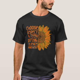 zonnebloem kiest voor respect bij geweld in Awar T-shirt