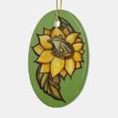 Zonnebloem Kikkerbloem Keramisch Ornament (Links)